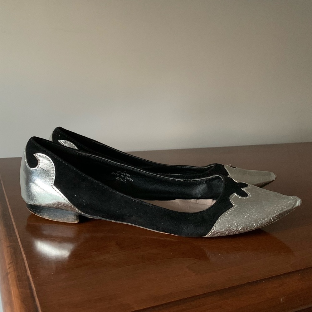 ASOS Silver Toe Ballet Flats